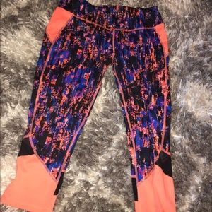 Neon crop leggings